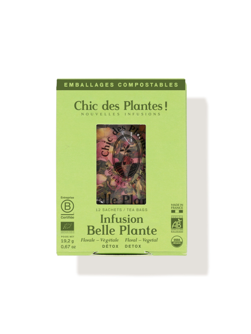 Infusion bio détox rose ortie - Belle Plante - Boîte 12 sachets