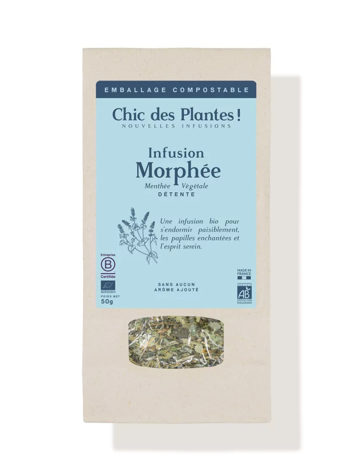 Tisane bio sommeil relaxation tilleul menthe - Morphée de Chic des Plantes ! - Vrac 50g