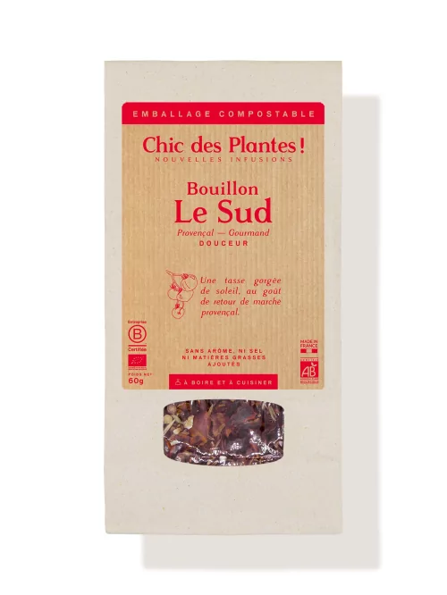 Bouillon bio de légumes provençaux poivron rouge thym - Le Sud - Vrac 60g