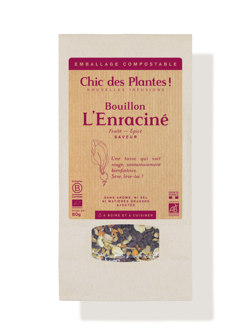 Bouillon bio de légumes racines betterave curcuma - L'Enraciné - Vrac 80g