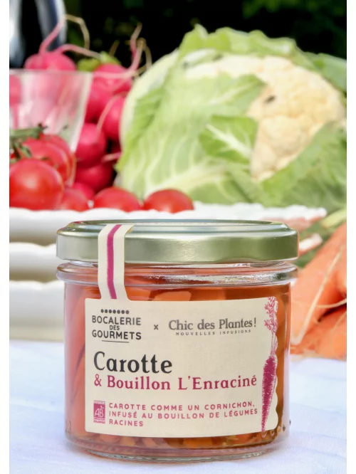 Pickles de légumes Carotte Bouillon de légumes L'Enraciné - Bocal de 110g