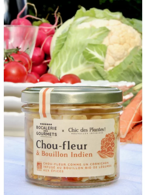Pickles de légumes Chou-fleur Bouillon de légumes L'Indien - Bocal de 110g