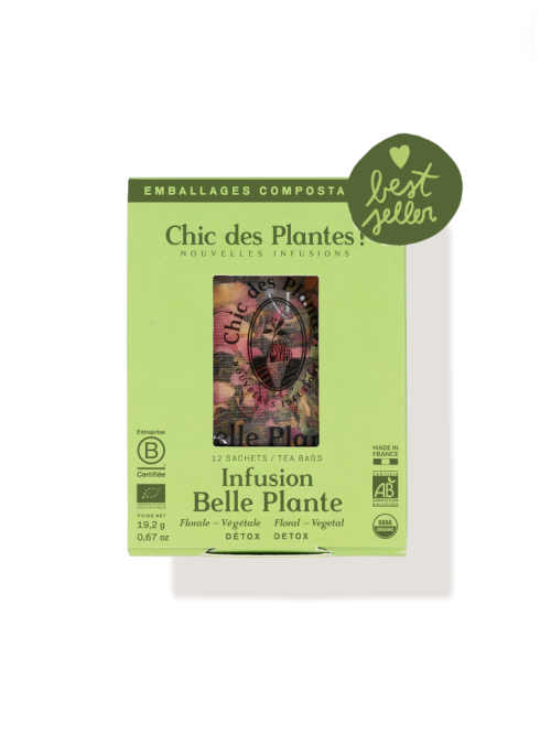 Infusion bio détox rose ortie Belle Plante - Boîte de 12 sachets