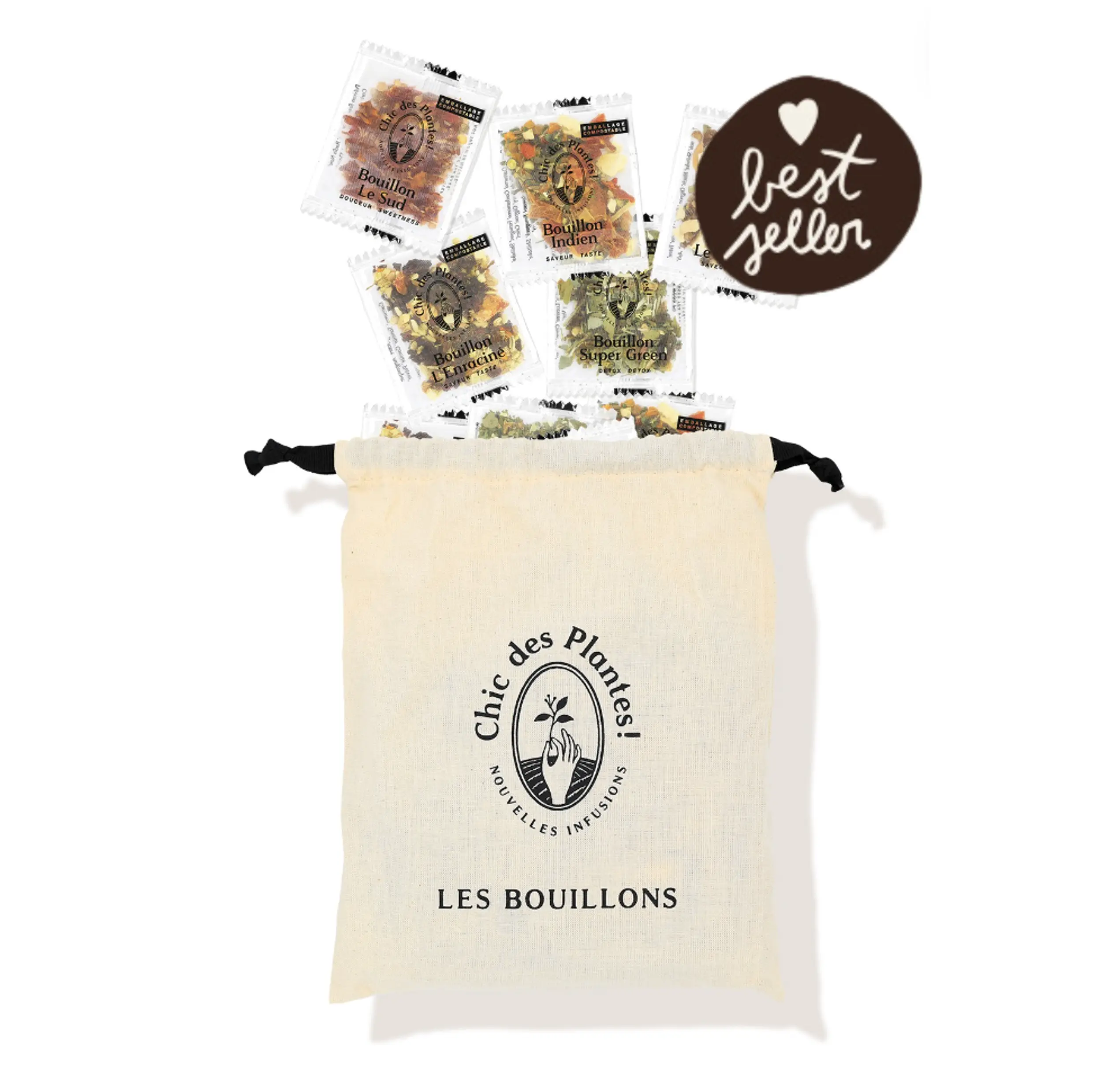 Assortiment pochon 4 bouillons de légumes bio