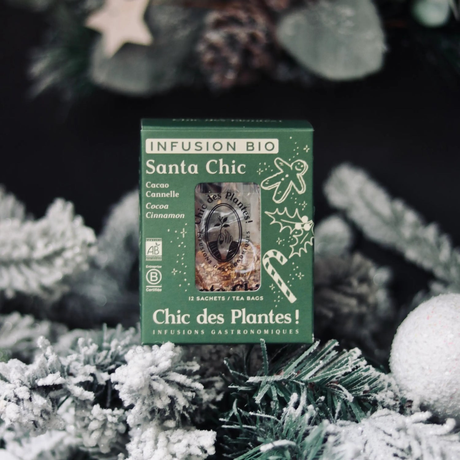 Infusion bio de Noël Santa Chic cannelle cacao cardamome sachet