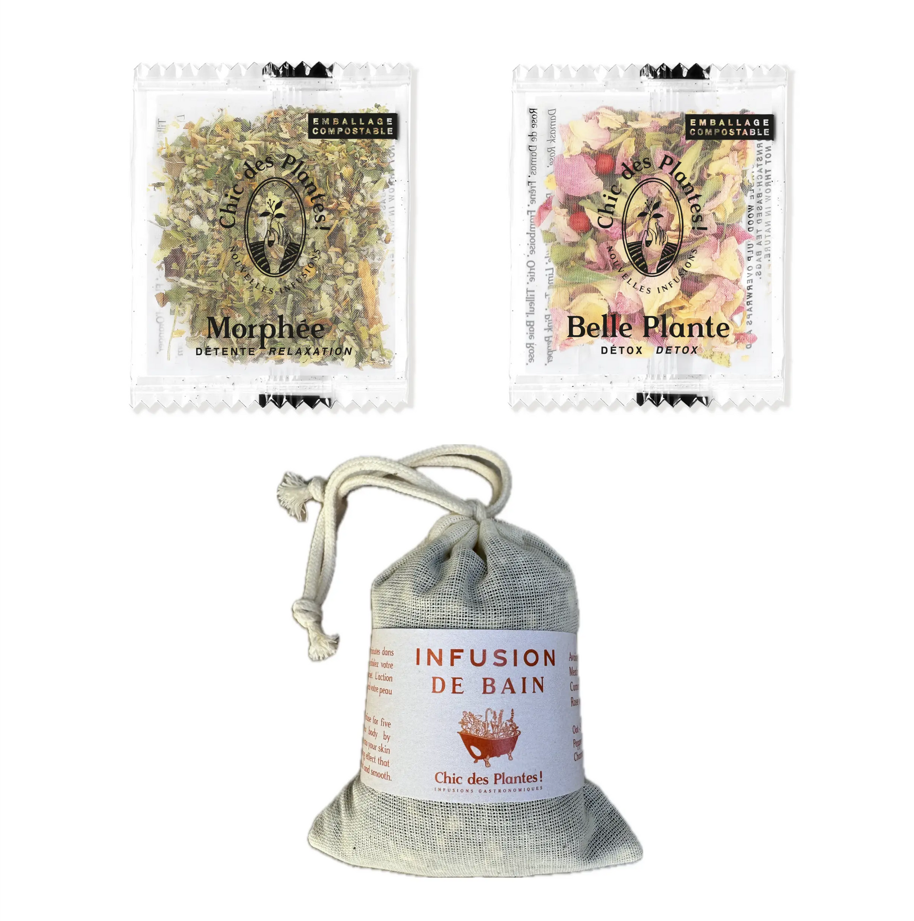 Sachets tisane détox et sommeil et infusion de bain