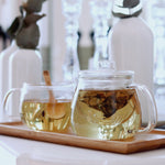 Duo tasse à thé et théière en verre thés et infusions