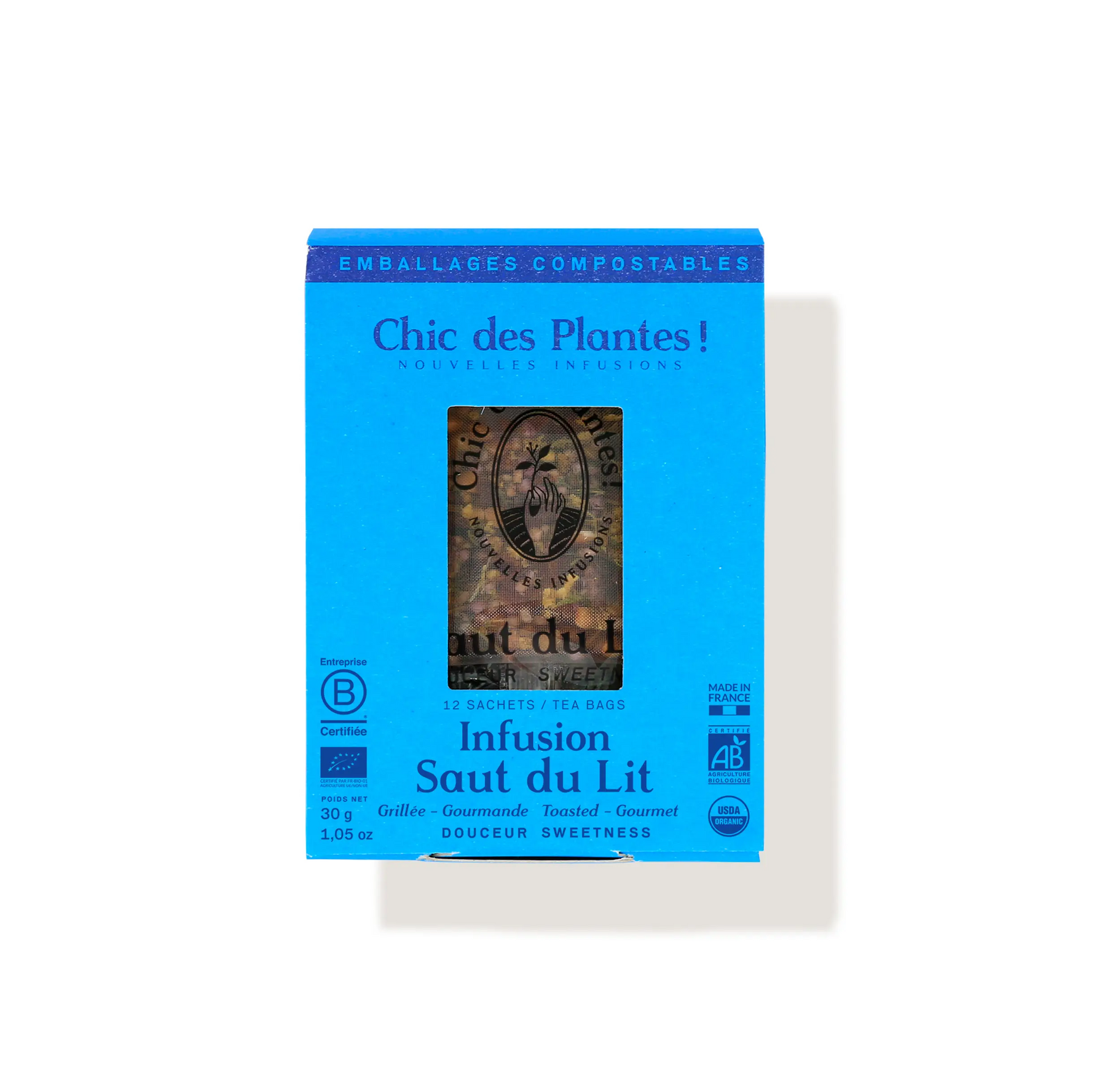 Infusion bio Saut du Lit sarrasin cacao cannelle boîte 12 sachets 