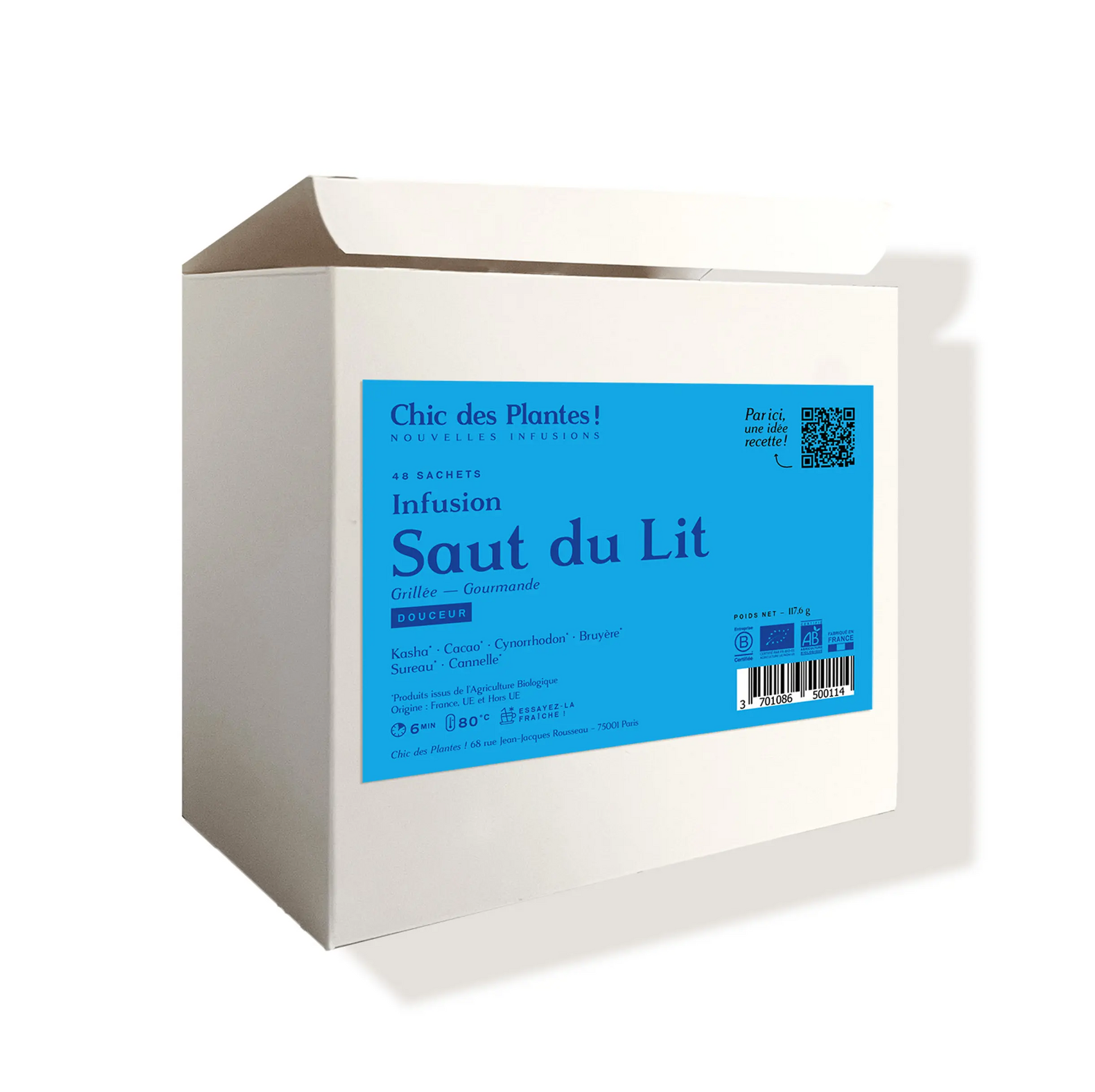 Tisane bio Saut du Lit kasha cacao cannelle boîte 48 sachets 